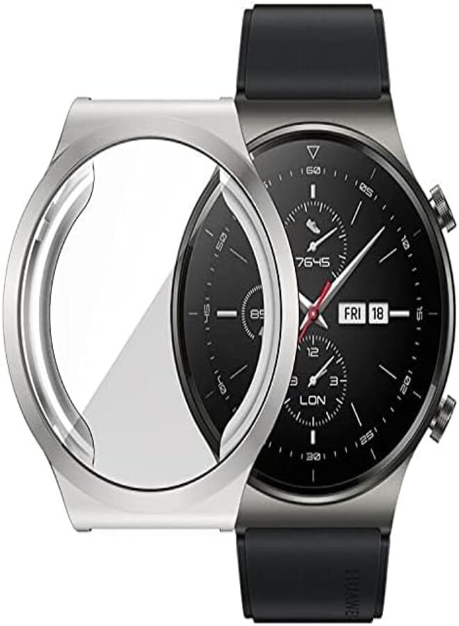 Complete Protection Silicone Cover for GT2 Pro Smart Watch - Silver